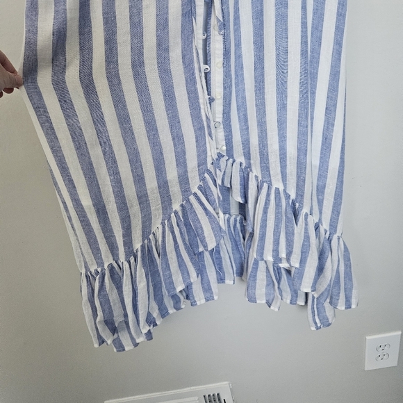 Rails Frida Ciel Stripe Print Tiered Midi Dress Size XL - Picture 4 of 10